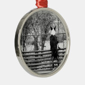 Bull doodsbang metalen ornament (Rechts)