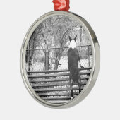 Bull doodsbang metalen ornament (Links)