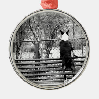 Bull doodsbang metalen ornament