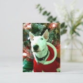 bull doodsbange kerst feestdagenkaart (Staand voorkant)