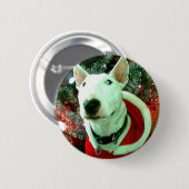 bull doodsbange kerst ronde button 5,7 cm (Voorkant /achterkant)