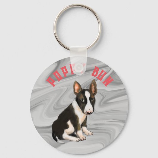 Bull-doodspuppy Sleutelhanger (Voorkant)