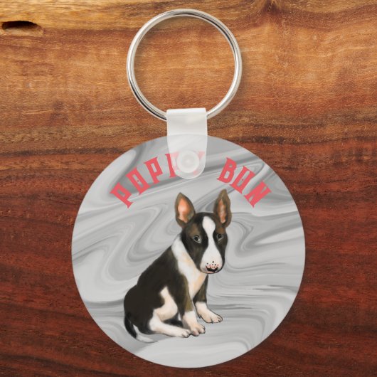 Bull-doodspuppy Sleutelhanger (Voorkant)