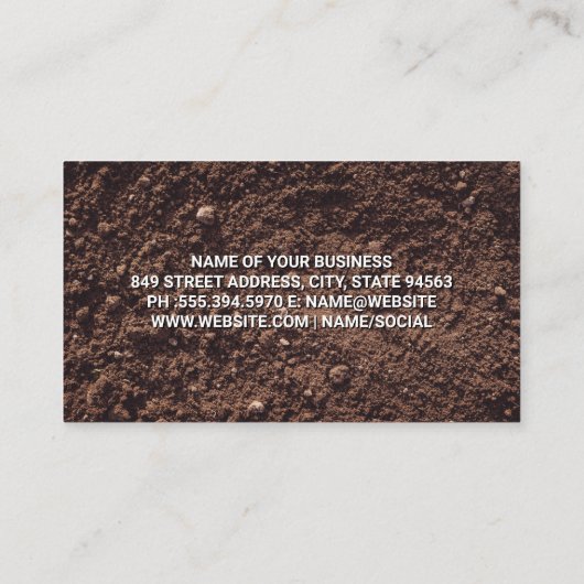 Bull Dozer | Bouw | Grond Visitekaartje (Achterkant)