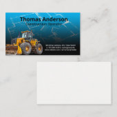 Bull Dozer | Bouwblauwe Prints Visitekaartje (Voorkant / Achterkant)