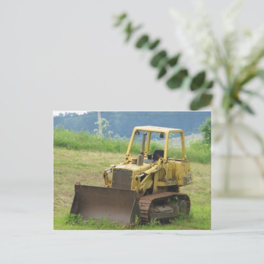 Bull Dozer Briefkaart (Staand voorkant)