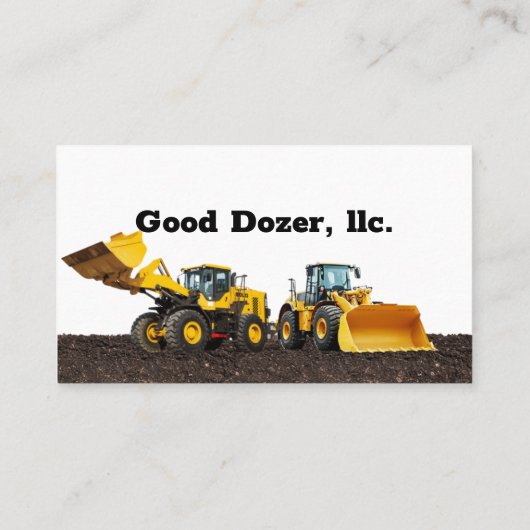 Bull Dozer Visitekaartje (Achterkant)