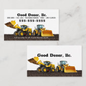 Bull Dozer Visitekaartje (Voorkant / Achterkant)