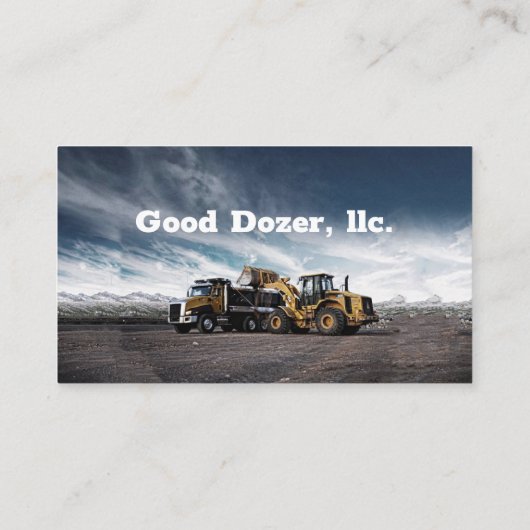 Bull Dozer Visitekaartje (Achterkant)