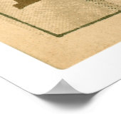 Bull Durham Baseball Kaart 1909 Poster (Hoek)