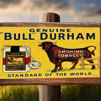 Bull Durham Rooktabak Adverteren Print Tissuepapier