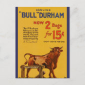  Bull Durham Tabaksadvertentie Briefkaart (Voorkant)
