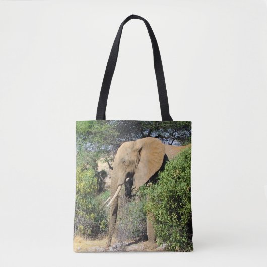 Bull Elephant - African Wildlife Tote Bag (Voorkant)