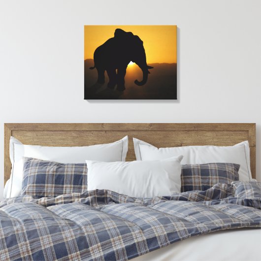 Bull Elephant Canvas Afdruk (Insitu (Slaapkamer))
