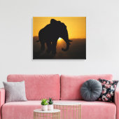 Bull Elephant Canvas Afdruk (Insitu (Woonkamer))