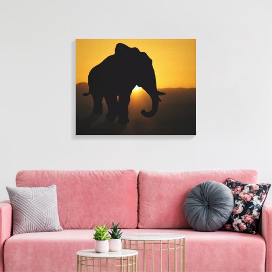 Bull Elephant Canvas Afdruk (Insitu (Woonkamer))