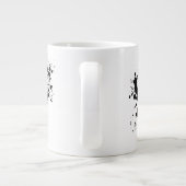 Bull Elephant in Black Splash Pick Your Background Grote Koffiekop (Achterkant)