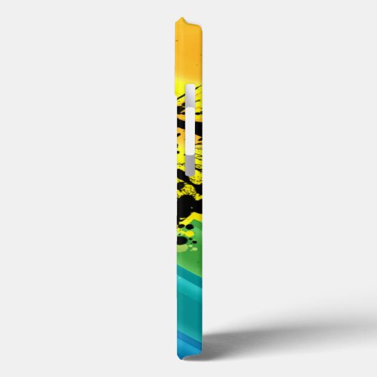 Bull Elephant over Swirly Rainbow Case-Mate iPhone Case (Achterkant / Links)