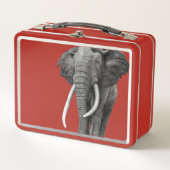 Bull elephant - Tekening in potlood (Voorkant)