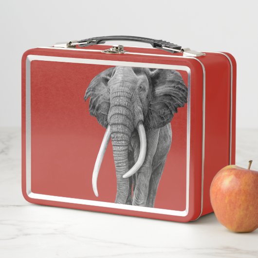 Bull elephant - Tekening in potlood (In situ)