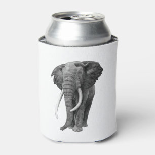 Bull elephant - Tekening in potlood Blikjeskoeler