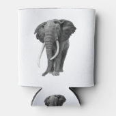 Bull elephant - Tekening in potlood Blikjeskoeler (Voorkant)