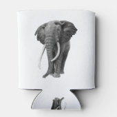 Bull elephant - Tekening in potlood Blikjeskoeler (Achterkant)