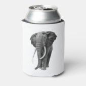 Bull elephant - Tekening in potlood Blikjeskoeler (Blikje Achterkant)