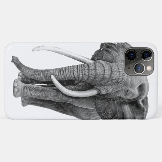 Bull elephant - Tekening in potlood Case-Mate iPhone Case (Achterkant (horizontaal))