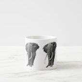 Bull elephant - Tekening in potlood Espresso Kop (Voorkant)