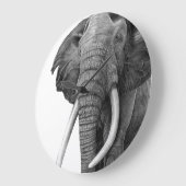 Bull elephant - Tekening in potlood Grote Klok (Hoek)