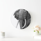 Bull elephant - Tekening in potlood Grote Klok (Huis)