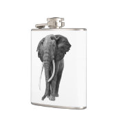 Bull elephant - Tekening in potlood Heupfles (Links)