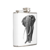 Bull elephant - Tekening in potlood Heupfles (Rechts)