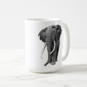 Bull elephant - Tekening in potlood Koffiemok (Voorkant rechts)