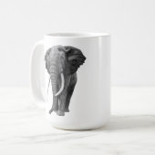 Bull elephant - Tekening in potlood Koffiemok (Voorkant links)