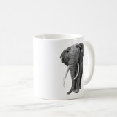 Bull elephant - Tekening in potlood Koffiemok (Voorkant rechts)