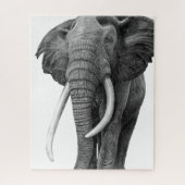 Bull elephant - Tekening in potlood Legpuzzel (Verticaal)