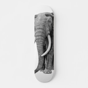 Bull elephant - Tekening in potlood Persoonlijk Skateboard