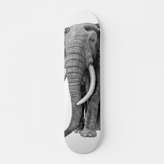 Bull elephant - Tekening in potlood Persoonlijk Skateboard (Voorkant)