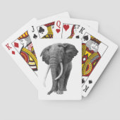 Bull elephant - Tekening in potlood Pokerkaarten (Achterkant)