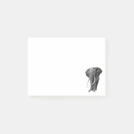 Bull elephant - Tekening in potlood Post-it® Notes (Voorkant)