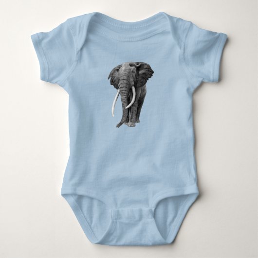 Bull elephant - Tekening in potlood Romper (Voorkant)