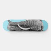 Bull elephant - Tekening in potlood Skateboard (Horizontaal)