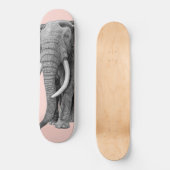 Bull elephant - Tekening in potlood Skateboard (Voorkant)