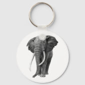 Bull elephant - Tekening in potlood Sleutelhanger (Voorkant)