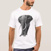 Bull elephant - Tekening in potlood T-shirt (Voorkant)