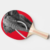 Bull elephant - Tekening in potlood Tafeltennisbatje (Zijkant)