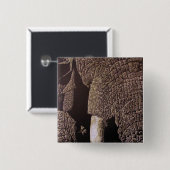 Bull Elephant Vierkante Button 5,1 Cm (Voorkant /achterkant)