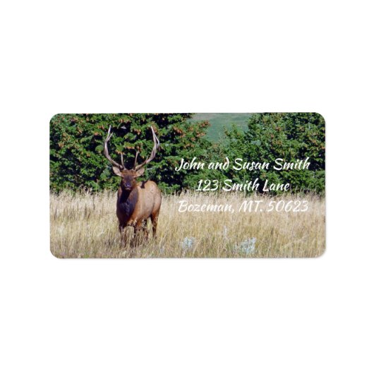 Bull Elk Address Label (Voorkant)